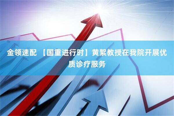 金领速配 【国重进行时】黄絮教授在我院开展优质诊疗服务